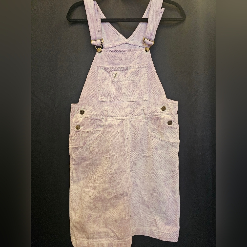 Purple, Demin, Midi, Dress, 90s, 2000s, vintage, retro, y2k, School, Overalls